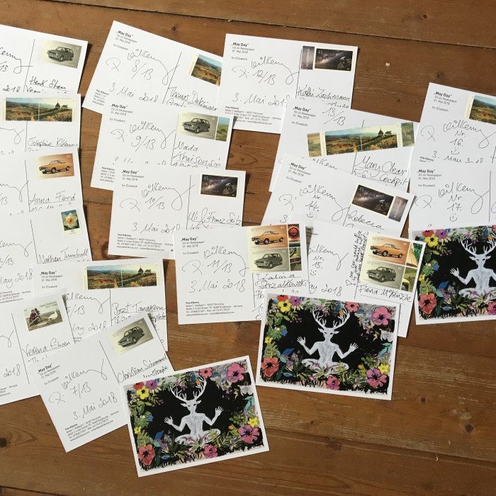 The first batch of 21, "May day", Postcards sent to friends & loved ones